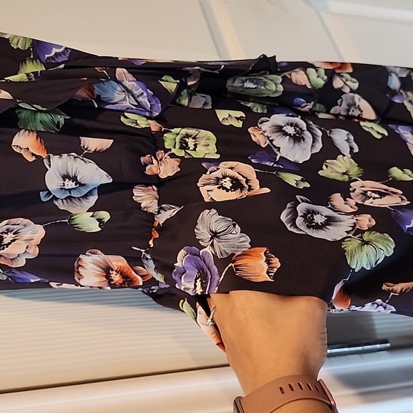 REBECCA TAYLOR Sleeveless Elasticized Waist V-Neck Silk Dress WITH POCKETS - Picture 10 of 16